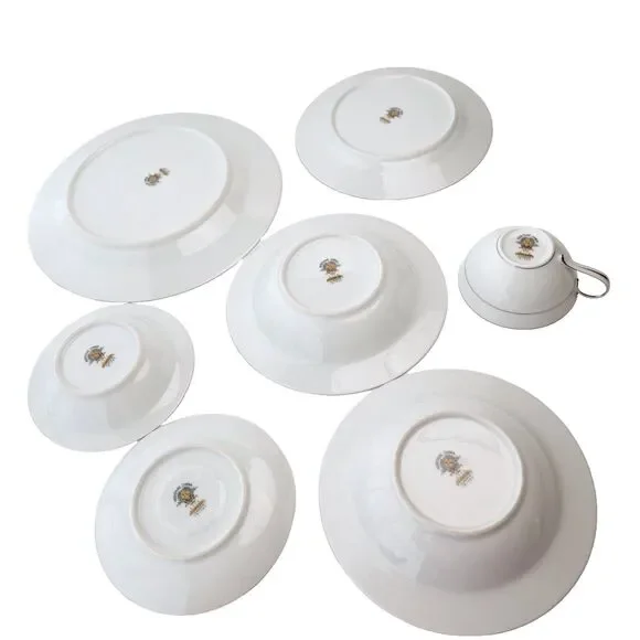 Vtg Noritake China Glenwood Dinnerware 7 Piece Place Setting for one #5770 Japan - Picture 3 of 16